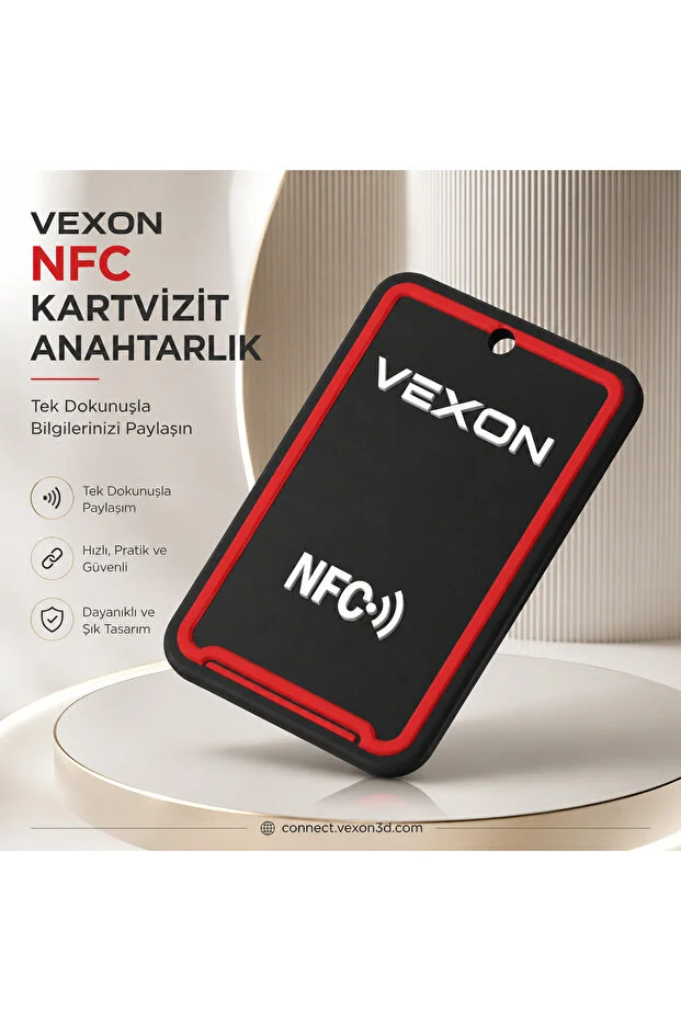 VexonConnect akıllı NFC dijital kartvizit anahtarlık